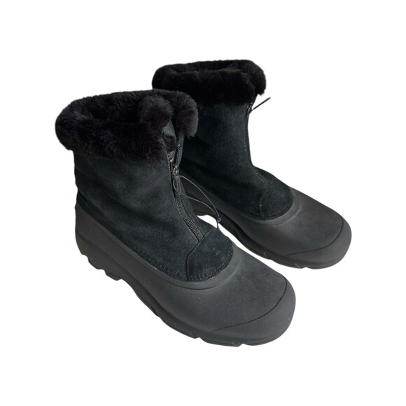 Sorel Snow Angel Winter Boots Womens 10 Black Waterproof Faux Fur Lined - Picture 2 of 16